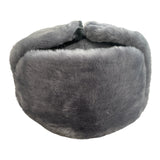 Gray Ash Faux Fur Ushanka Warm Winter Hat Russian Trapper Style