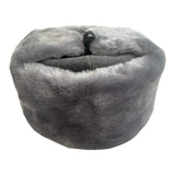 Gray Ash Faux Fur Ushanka Warm Winter Hat Russian Trapper Style