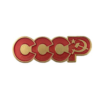 Soviet USSR Aluminium and Enamel CCCP Abbreviation Pin Badge