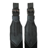 Black Wide Canvas with Leather Hunting Rifle Sling Air Gun Strap Shooting
