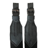 Black Wide Canvas with Leather Hunting Rifle Sling Air Gun Strap Shooting