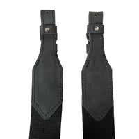 Black Wide Canvas with Leather Hunting Rifle Sling Air Gun Strap Shooting