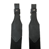 Black Wide Canvas with Leather Hunting Rifle Sling Air Gun Strap Shooting