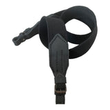 Black Wide Canvas with Leather Hunting Rifle Sling Air Gun Strap Shooting