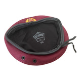 USSR Russian Army Military Style Red Burgundy Paratrooper Beret Hat Soviet Badge