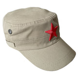 Military Patrol Cap Red Star Communist Retro Style Cotton Baseball Hat Adjustable