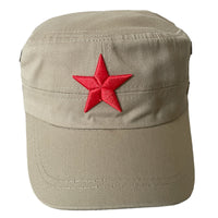 Military Patrol Cap Red Star Communist Retro Style Cotton Baseball Hat Adjustable