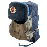 Authentic Soviet Military Winter Ushanka Hat Face Protection Cover