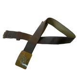 Soviet Russian USSR Military Army Soldier Belt Leather Imitation Metal Green Buckle