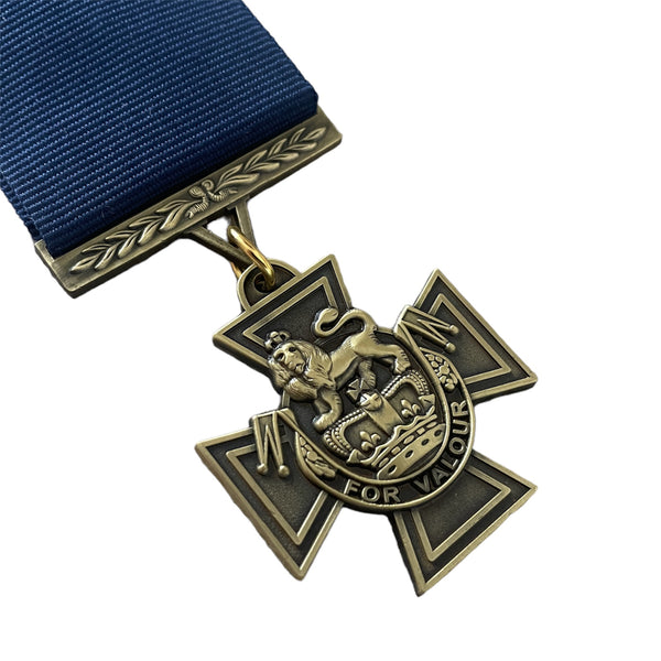 British Medal Repro Full Size Victoria Cross Navy Blue Ribbon Military Award