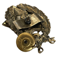 Russische RKKA Sowjetische Rote Armee KAVALLERIE KOMMANDANT Messing Medaille Abzeichen Hammer Pflug