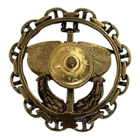 Badge en laiton pour uniforme militaire de la marine russe Spetsnaz Intelligence Bat &amp; Globe