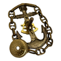 Russian Navy Sea Captain Badge Navigator Long Voyage with Sextant