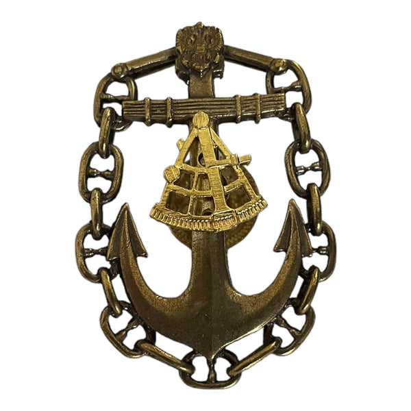 Russian Navy Sea Captain Badge Navigator Long Voyage with Sextant
