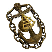 Russian Navy Sea Captain Badge Navigator Long Voyage with Sextant