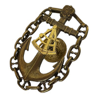 Russian Navy Sea Captain Badge Navigator Long Voyage with Sextant