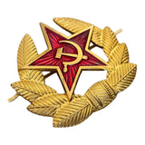 Ushanka-Hutabzeichen der sowjetischen russischen Armee mit rotem Stern, Militärkokarde der UdSSR