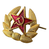 Ushanka-Hutabzeichen der sowjetischen russischen Armee mit rotem Stern, Militärkokarde der UdSSR