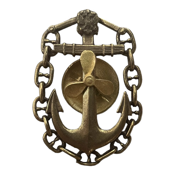 Russian Navy Senior Engineer of the Vessel Brass Badge Mechanic Uniform