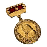 Rare USSR Ukraine Medal for Mothers and Widows of Courage - Soviet Era Award