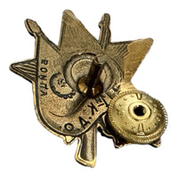 Red Army Brass Enamel Badge 1st Communist Volunteer Troops Fighter Insignia