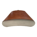 Retro Gift – 8 oz Stainless Steel Flask Brown Leatherette Embossed Soviet Union Emblem Vintage CCCP