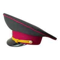 Postsowjetisches ukrainisches Militäroffiziersuniform-Metallabzeichen mit Schirmmütze