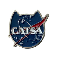 Space Explorers Enamel Lapel Pin CATSA USA Space Agency Badge Cat Lovers