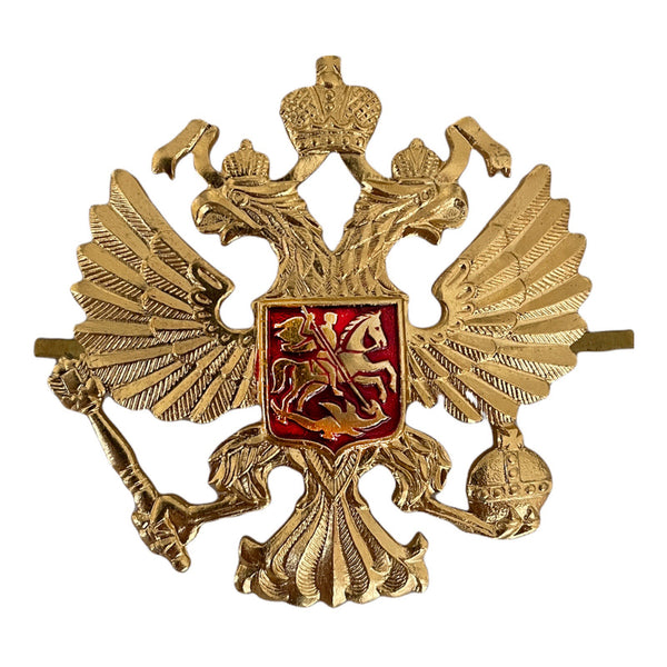 Russian Ussr Army Military Uniform Imperial Eagle Hat Cap Beret Metal Pin Badge