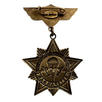 Soviet Airborne Forces Veteran VDV Brass Enamel Medal Paratrooper Badge