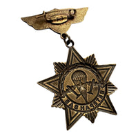 Soviet Airborne Forces Veteran VDV Brass Enamel Medal Paratrooper Badge