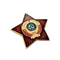 Soviet USSR Red Star Badge with Coat of Arms Collectible Pin 3.3cm