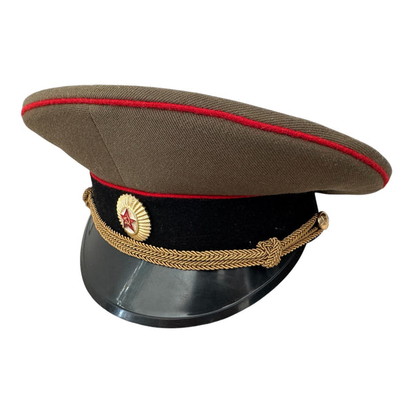 Russian Soviet Uniform Armoured Corps Officer Service Peaked Cap Visor Hat Badge