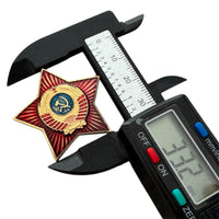 Soviet USSR Red Star Badge with Coat of Arms Collectible Pin 3.3cm