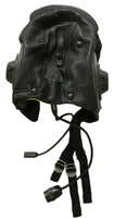 Soviet Russian USSR MiG Pilot Aviator Black Leather Summer Helmet Military Surplus