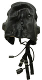 Soviet Russian USSR MiG Pilot Aviator Black Leather Summer Helmet Military Surplus
