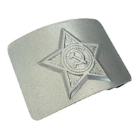 Original USSR Soviet Army Soldier Belt Steal Buckle Silver Grey