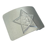 Original USSR Soviet Army Soldier Belt Steal Buckle Silver Grey