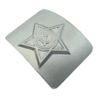 Original USSR Soviet Army Soldier Belt Steal Buckle Silver Grey