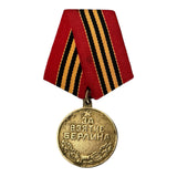 Echte sowjetische Medaille der UdSSR für die Eroberung Berlins am 2. Mai 1945