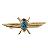 Vintage Soviet Air Force Pilot Wings Badge 3rd Class USSR Military Pin 1960s