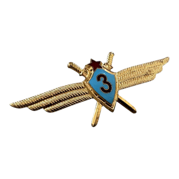 Vintage Soviet Air Force Pilot Wings Badge 3rd Class USSR Military Pin 1960s