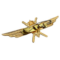Vintage Soviet Air Force Pilot Wings Badge 3rd Class USSR Military Pin 1960s