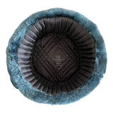 Soviet Army Style Blue Grey Winter Ushanka Hat Russian Eagle Badge
