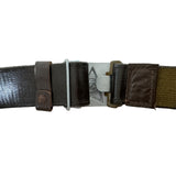 Soviet Uniform USSR Soldier Belt Leather Imitation Grey Metal Buckle