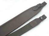 Premium Leder braun Nylon Jagd Gewehrriemen Schrotflinte Luftgewehr Riemen