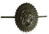 Russian Soviet Field Officer Red Army Cap Ushanka Hat Military Uniform Pin Badge