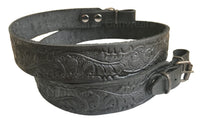 Eichen-Design, schwarzes Leder, Gewehr-Jagdriemen, Schrotflinten-Luftgewehrriemen