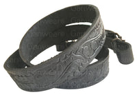 Eichen-Design, schwarzes Leder, Gewehr-Jagdriemen, Schrotflinten-Luftgewehrriemen