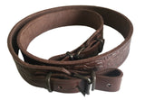 Deer Design Jagdgewehrriemen aus braunem Leder für Schrotflinten und Luftgewehre